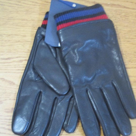 tommy hilfiger leather gloves